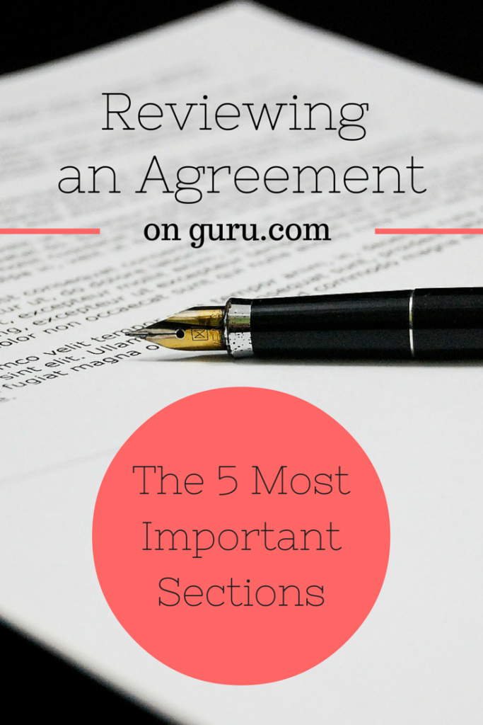 Reviewing an Agreement on Guru.com: The 5 Most Important Sections